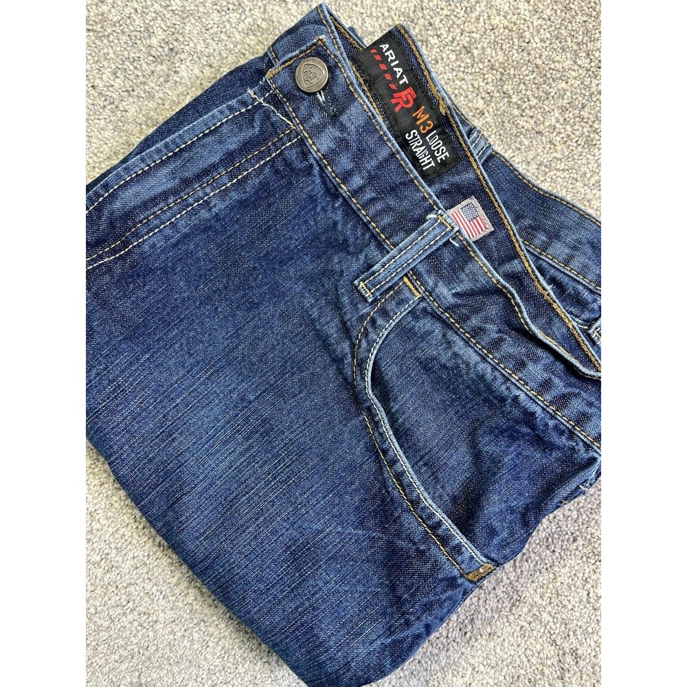 Ariat FR M3 Loose Straight 44x34 (Tag 44x36) Flame Resistant Work Denim 20 ATPV